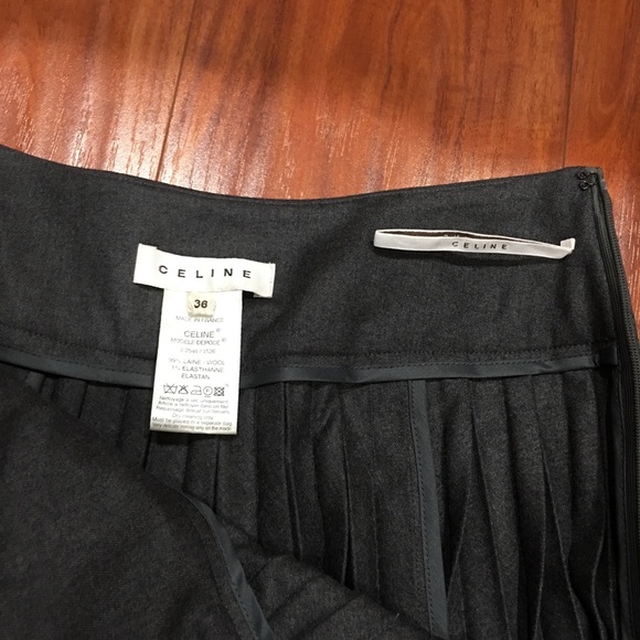 Celine Pleated Knee Length Skirk size 36 - Picture 6 of 8